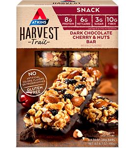 1 bar (38 g) Harvest Trail Dark Chocolate Cherry and Nuts Bar