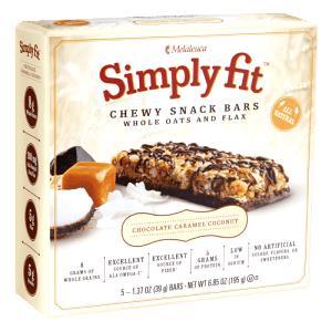 1 bar (39 g) Simply Fit Chocolate Caramel Coconut Bar