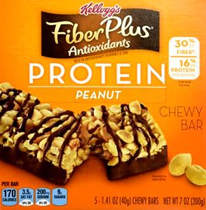1 bar (40 g) FiberPlus Antioxidants Protein Chewy Bars - Peanut