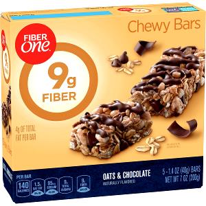1 bar (40 g) Snack Chocolate Oatmeal Fiber Bar