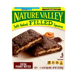 1 bar (40 g) Soft Baked Filled Squares - Cocoa Peanut Butter