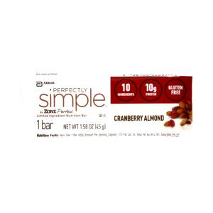 1 bar (45 g) Perfectly Simple Nutrition Bar - Cranberry Almond
