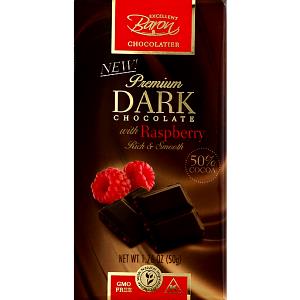 1 bar (50 g) Premium Dark Chocolate Raspberry