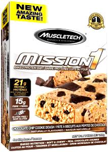 1 bar (60 g) Mission1 Clean Protein Bar - Chocolate Chip Cookie Dough