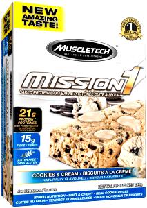 1 bar (60 g) Mission1 Clean Protein Bar - Cookies & Cream