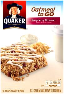 1 bar (60 g) Oatmeal to Go Bar - Raspberry Streusel