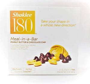 1 bar (70 g) Shaklee 180 Meal-in-a-Bar Peanut Butter & Chocolate Chip