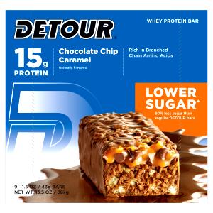 1 bar (85 g) Lower Sugar Whey Protein Bar - Chocolate Chip Caramel (Large)