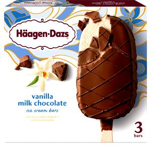 1 Bar Ice Cream Bar, Milk Chocolate With Vanilla