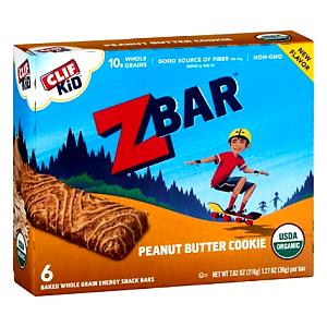 1 Bar Energy Bar, Clif Kid Peanut Butter