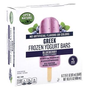 1 Bar Frozen Greek Yogurt Bar, Blueberry