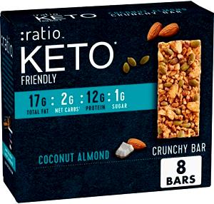 1 Bar Low Carb Diet Snack Bar, Coconut Almond