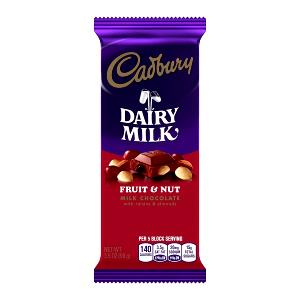 1 Bar Milk Chocolate Candy with Fruit and Nuts