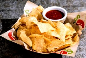 1 basket (360 g) Bottomless Tostada Chips w/ Salsa