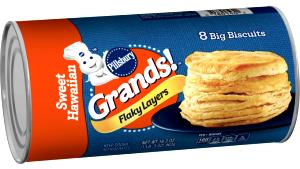 1 Biscuit Biscuit Dough, Refrigerated, Mixed Grain