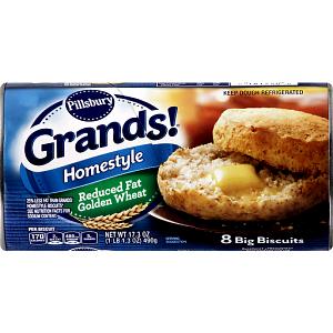 1 Biscuit Biscuit, Grands! Homestyle, Golden Wheat, Reduced Fat