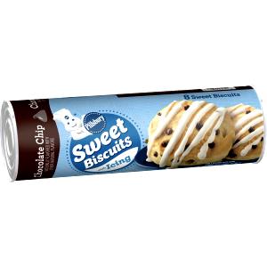 1 biscuit with icing (44 g) Chocolate Chip Sweet Biscuits