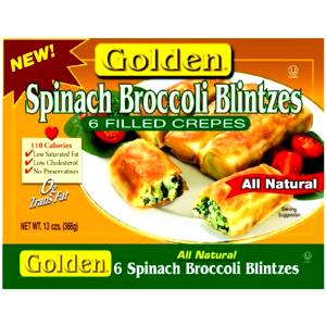 1 blintz (61 g) Spinach Broccoli Blintzes