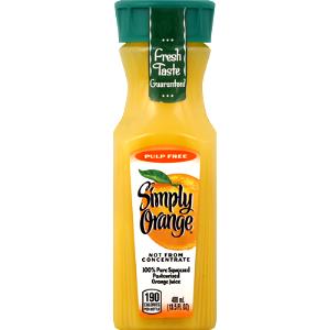 1 bottle (13.5 oz) Orange Juice (Pulp Free, 13.5 oz)