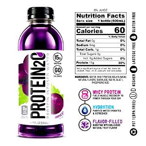 1 bottle (16.9 oz) Protein Infused Water Harvest Grape