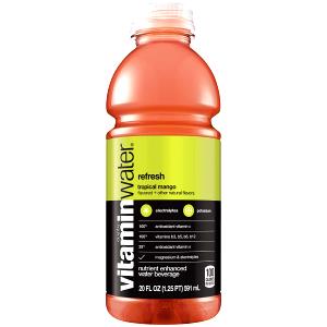 1 bottle (20 oz) Vitamin Water Refresh Tropical Mango