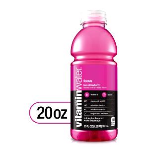 1 bottle (20 oz) Vitamin Water Zero Focus Kiwi-Strawberry