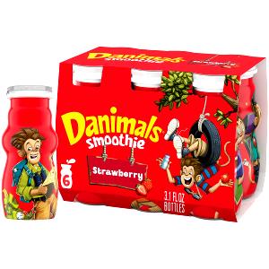1 bottle (3.1 oz) Danimals Smoothies - Strawberry Explosion & Berry Avalanche