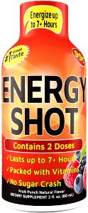 1 bottle (4 oz) Fruit Punch Energy Shot