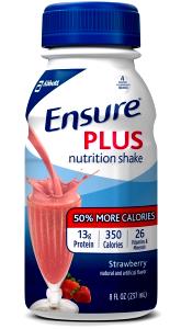 1 bottle (8 oz) Ensure Plus - Strawberries & Creme