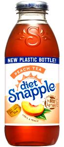 1 Bottle Snapple Diet Peach Green Tea