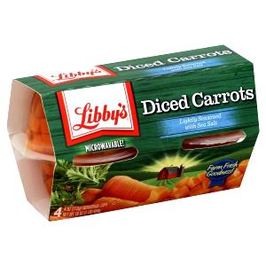 1 bowl (113 g) Microwaveable Diced Carrots