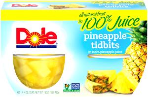 1 bowl (113 g) Pineapple Tidbits in Pineapple Juice
