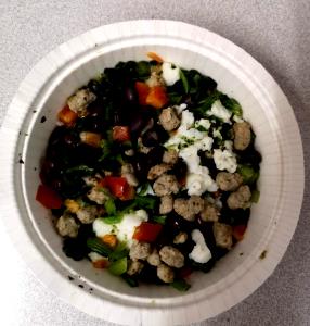 1 bowl (204 g) Salsa Verde Breakfast Burrito Bowl