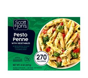 1 bowl (255 ml) Pesto Penne Pasta with Vegetables Bowl