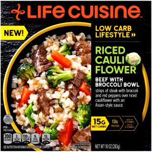 1 bowl (283 g) Riced Cauliflower Beef with Broccoli