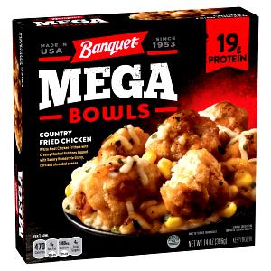 1 bowl (396 g) Mega Bowls Country Fried Chicken