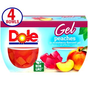 1 bowl (4 oz) Diced Peaches in Strawberry Gel
