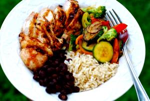 1 bowl Blackened Fish Banzai Bowl