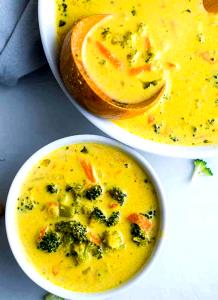 1 Bowl Golden Broccoli & Cheese Soup