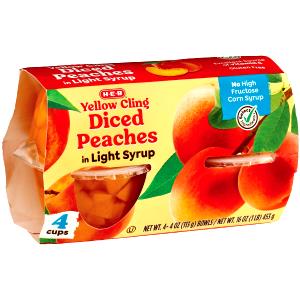 1 Bowl Peach, Yellow Cling, Diced İn Light Syrup, Plastic Cup