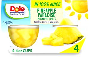 1 Bowl Pineapple, Tidbits İn Juice, Plastic Cup