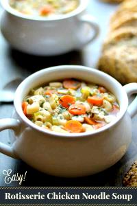 1 Bowl Roasted Chicken Noodle Soup