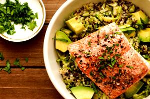 1 bowl Roasted Salmon Quinoa Bowl (Lunch)