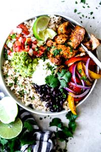 1 bowl with guacamole (354 g) Burrito Bowl Fajita Vegetable