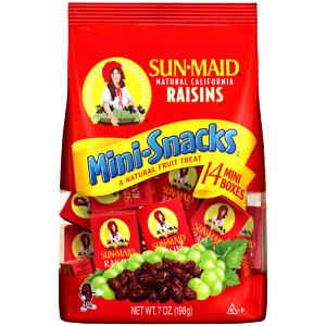 1 box (0.5 oz) Mini-Snacks Natural California Raisins