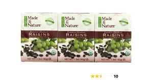 1 box (1.5 oz) Organic Thompson Raisins