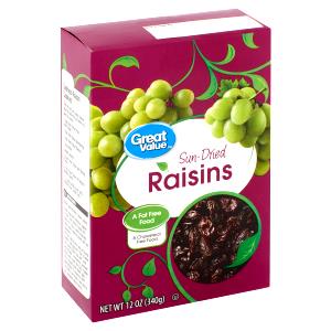 1 box (28 g) Sun Dried Raisins
