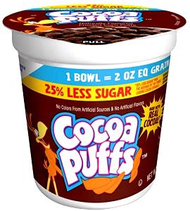 1 Box, Single Serving (.75 Oz) Puffed Rice Cereal with Cocoa (Presweetened)