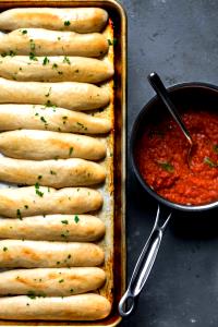 1 breadstick with 2 tsp marinara sauce (36 g) Breadsticks