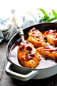 1 breast with sauce Cranberry Buttermilk Chicken